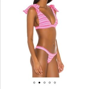 Lovers + Friends Pink Gingham Bikini